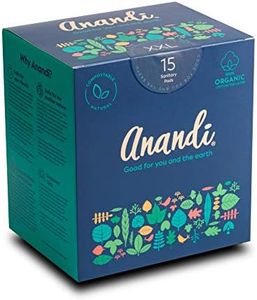 Anandi sanitary pads for women 15 XXL Pads | Biodegradable Organic pads with Disposal pouch | Certified ~100% Compostable