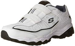 Skechers Mens After Burn M. Fit - Falken Leather Air-Cooled Running Shoes White