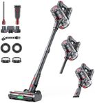Cordless Vacuum Cleaner, 550W 45KPA Dual Motor Stick Vacuum for Home with 70mins Runtime, 6 LED Green Headlights, Self-Standing Design, V-Shaped Floor Brush for Carpet Tile Pet Hair Hardwood Floors
