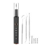 Power Plaque Remover, Teeth Cleaning Kit for Adult, Electric Teeth Cleaning Tools with LED Light,4 Adjustable Modes 3 Replaceable Heads, Rechargeable Teeth Cleaner