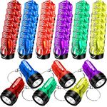 Kenning 96 Pieces Mini Flashlight Keychain Mini Flashlight Bulk Small Portable Plastic LED Flashlights Keychains for Camping Party Favors