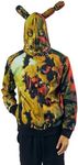 Bioworld Five Nights At Freddy's Long Sleeve Men's Full-Zip Cosplay Hoodie-Small Multicolor