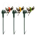 Fluttering Solar Hummingbird Garden Stakes Decorative – 3 Pack Fluttering Humming Birds Yard Decorations Outdoor Garden Stakes – Hummingbird Solar Garden Decorations Outside – (Battery NOT Included)