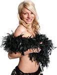 ILOVEFANCYDRESS 6 X BLACK FEATHER BOA QUALITY THICK 80 GRAMS IDEAL BURLESQUE