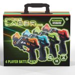 Strike Laser Tag Rechargeable Guns Set - Infrared 4 Multi-Player Pack & Deluxe Carry Case - Laser Tag Game For Kids