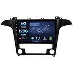 9” IPS Touch Screen Android Double Din Car Stereo Head unit for Ford S-Max 2006-2014 - 6G+128G - Support GPS Sat Navi WiFi 4G Bluetooth SWC RDS Carplay - Free Camera&Mic