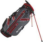 Ben Sayers Unisex's Hydra Pro Waterproof Stand Bag, Grey/Red, 8.5-Inch