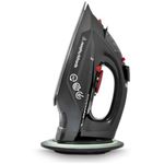 Morphy Richards EasyCHARGE + Cordless Steam Iron, Ceramic Non-Stick Soleplate, 130g Steam Boost, 33g Steam Output, 350ml Water Tank, Anti Drip, Auto Scale, Auto Shut off, 2m Cord, 2400W, Black, 303251