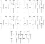 MILANO COLLECTION 75 Piece 5 Ct. Value Pack Premium Metal T-Pins for Hair Styling, Sewing, Wig Making, Mannequin Heads, Crafts- Silver
