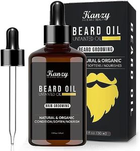 Kanzy Men's Beard Oil Beard Care Huile de Croissance de Barbe Vegan Bio et Huile de Moustache Produit 100% Naturel Barbe Hydratant & Accélérateur de Croissance 30ml