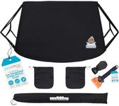BIRDROCK HOME Car Windshield and Side Mirrors Cover for Ice and Snow | Ice Scraper with Glove | All-Weather Protection | PVC Coated Polyester | Fits Cars, SUVs, Small Trucks | Easy Install | 61" x 41"