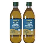 Abbie's Extra Virgin Olive Oil, Packed in Italy | Good for Salad Dressing & Flavoring | Zero Cholesterol and Trans Fat | Pet Bottle Rich In Taste | Premium & Light | Healthy Oil Choice (1Ltr, Pack of 2)