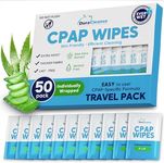 Sleep Mask Wipes - 50 Count Travel Wipes - DuraCleanse Extra Large, Extra Moist Cleaning Wipes for Full Face, Nasal Masks - Unscented Cleaner for Sleep Machine, Supplies and Accessories