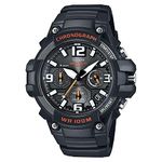 Casio MCW100H-1AVCF Mens Chrono Black/Orange Analog MCW-100H-1AVCF