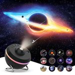 MERTTURM Galaxy Star Projector, 13 in 1 Home Planetarium Night Light Projector with Dynamic Meteor, Space Solar System Ceiling Projector with Timer/Nebula/Moon/RGB Light for Adult Kid Gift Room Decor