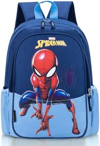 Cartable Garcon Primaire, Sacs à Dos pour Enfant, Sac Ecole Garcon 31 x 21 x 15cm, Backpack Enfants avec Motif de Cartoon pour Maternelle Ecole Primaire (Bleu Foncé et Bleu Clair)