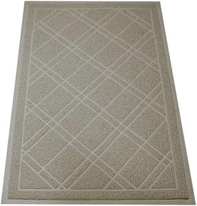 SlipToGrip Universal Door Mat – XL Size 42” x 35” – Anti Slip, Durable & Washable – Duraloop Mesh Entrance Outdoor & Indoor Welcome Mat – Dirt and Dust Absorber (Taupe)