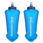 TRIWONDER Collapsible Water Bottle Foldable Water Bottle TPU Soft Flask Running Bottle for Sports Hiking Climbing Camping Travel (E# 500ml/16.9oz)