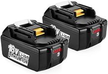 AYTXTG 2Pack 18v Battery BL1860B Replacement for Makita 18v Battery, Compatible with Makita 18 Volt LXT Li-ion Battery BL1815N BL1830B BL1840B BL1850B BL1860B etc