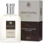 Truefitt & Hill Luxury Cologne - Sandalwood - Premium Long-Lasting Sandalwood and Cedarwood Men's Fragrance Presented in a Beautifully Etched Traditional Atomizer Bottle - 3.38 oz.