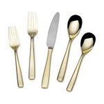 Mikasa Delano Gold Plated 20-Piece Stainless Steel Flatware Set, Service for 4