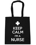 HippoWarehouse Keep Calm I'm a Nurse Tote Shopping Gym Beach Bag 42cm x38cm, 10 litres