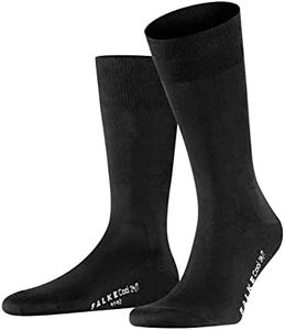 FALKE Men's Cool 24/7 Socks, Breathable, Cooling Effect, Sustainable Organic Cotton, Crew, Work or Leisure Clothing, Black (Black 3000) - Sustainable, 11-12, 1 Pair