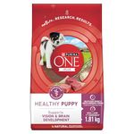 Purina ONE Dry Puppy Food, +Plus Healthy Puppy Formula Lamb - 1.81 kg Bag (1 Pack)