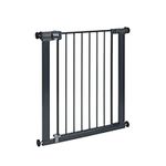 Safety 1st Easy Close Metal Gate, Pressure Fit Safety Gate, Baby Gate for Stairs and Doors, for Widths 73 to 80 cm, extendable up to 108 cm with extensions sold separately, Metal Black