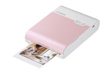 Canon SELPHY SQUARE QX10 Portable Wi-Fi Photo Printer, Creative Features - for Scrapbooking, Photo Albums, Pink