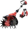 Cordless Tiller Cultivator Compatible with Milwaukee 18V Battery (Tool Only), 450RPM Ecarke Brushless Garden Tiller, 9"x6.3" Tilling, 48 Reinforced Steel Tines, Compact Foldable, Dual Safety for Soil