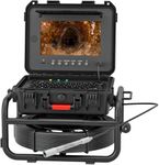 Sewer Camera Self-Leveling, Sanyipace Drain Camera with 512Hz Transmitter, Meter Counter, Pipe Inspection Cámara with Microphone Speaker DVR Recorder, 32GB TF Card, 50M/165FT