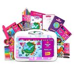 Cello ColourUp Travel Kit | Includes Crayons, Colour Pencils, Sketch Pens, Clay, DIY Passport & Bag Tag | Travel Friendly Suitcase Pack | Ideal for Kids Gifting, Multicolor