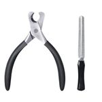 SG Nekoo Dog Nail Clippers for Large Medium Small Breed, Heavy Duty Dog and Cat Nail Trimmers for Thick Toenail, Easy to Use Ergonomic Non-Slip Handle Sharp Grooming Cutter with Nail File (Black)