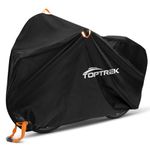 toptrek Bike Cover, 210D Bike Covers for Outside Storage with Lock Holes, 200 x 110 x 70cm Bicycle Cover Waterproof Outdoor with Bike Storage Bag, Anti-UV Windproof Rain Cover for Mountain & Road Bike