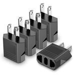 European to America/Canada Travel Plug Adapter, 5 Pack European Travel Plug Adapter Converter, Universal Travel Plug Adapter European to American/Canada Power Plug Adapter