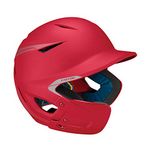 EASTON PRO X Baseball Batting Helmet w / JAW GUARD, Junior, Left-Handed Batter, Matte Red