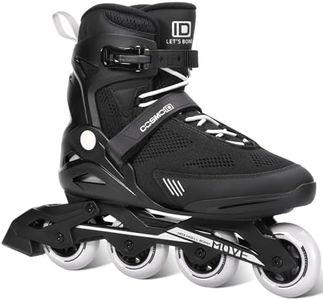 COSMOID Men's Adult Fitness Inline Skate-Roller Skates Blades Adult Male, Indoor Outdoor Black,Size 5-12,Move