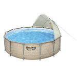 Bestway Steel Pro Max Above Ground Pool - Round Swimming Pool Set - Grey, 13 ft