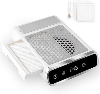 CORESLUX Rechargeable Nail Dust Collector, 80W Professional Extractor Vacuum Nail Dust Collector, Low Noise Vacuum Fan Dust Collector for Nail Polishing & Nail Salon Gift (2 Filter)