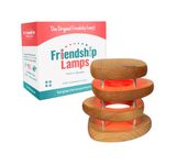 Friendship Lamp® Mid-Century Knotty Alder Wood Design Handmade in USA - Wi-Fi Touch Lamp Light for Long-Distance, Connection, Relationship, Gift, Over 200 Colors, App Setup - Single