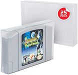 25-Pcs Premium Quality Transparent Plastic Protector Storage Cases Compatible For N64 CARTRIDGE By EVORETRO – Extra Sturdy Clear Case W/ Removable Film – 0/4mm Thick – Anti- Dust/Scratch/Moisture (Pack 25pcs per pack total 500packs)