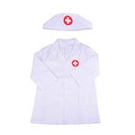 Totority Doctor Costume for Kids, Doctor Cosplay Costume Outfit Long Sleeves Coat with Doctor Role Play Set (White)