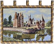 Tache Victorian Style Chateau du Moulin Woven Tapestry Wall Hanging 28 x 41 inch Fine Art Home Decor with Hanging Loops