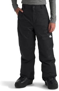 The North Face Boys' Freedom Insulated Pant | Waterproof Snow Pants for Ski & Snowboard, Ankle Gaiters, Adjustable Waist, Secure Zip Pockets, TNF Black, Medium