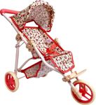 Baby Doll Stroller for Dolls | Play Toy Doll Stroller for Toddlers 3 Year Old Girls Gift | Push Pram Baby Stroller for Dolls, Babydoll Stroller Jogger Baby Carriage for Dolls (Quality Floral Print)