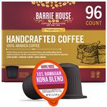 Barrie House 10% Hawaiian Kona Blend Single Serve Coffee Pods, 96 Pack | Compatible With Keurig K Cup Brewers | Small Batch Artisan Coffee in Convenient Single Cup Capsules