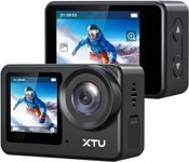 XTU Action Camera 4K30FPS 20MP with 64GB Micro SD Card WiFi 40M Waterproof Underwater Camera, Super Smooth Stabilisation 4.0 Cam with Touch Screen, Voice Control,170 Degree Wide Angle, Accessories Kit