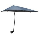 G4Free Adjustable Beach Umbrella XL with Universal Clamp Shaft for Chair, Golf Cart, Stroller, Bleacher, Patio (Dark Blue)