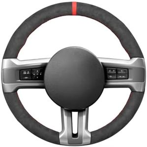 MEWANT Hand Stitch Steering Wheel Cover for Ford Mustang 2010-2014 Custom Version by Athsuede